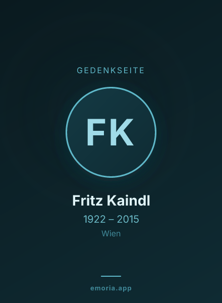 Gedenkportrait von Fritz Kaindl
