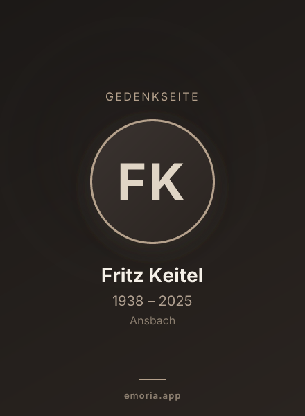 Gedenkportrait von Fritz Keitel