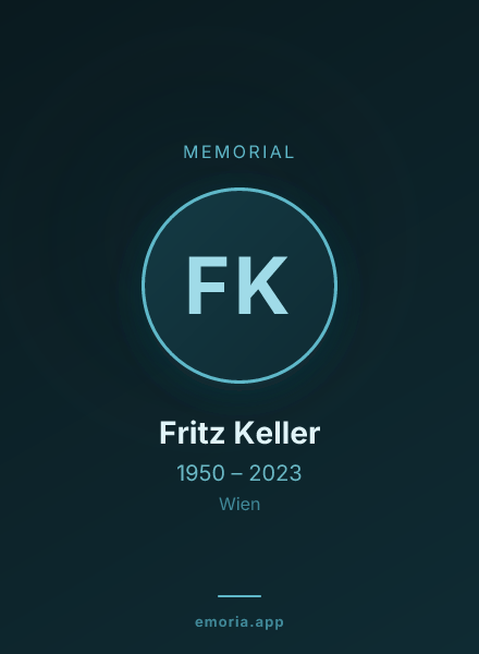 Memorial portrait of Fritz Keller