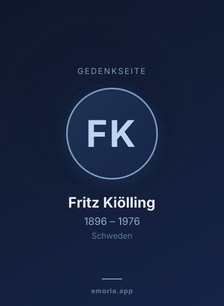 Gedenkportrait von Fritz Kiölling