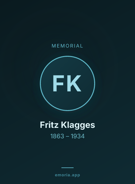 Memorial portrait of Fritz Klagges