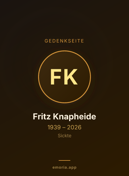 Gedenkportrait von Fritz Knapheide