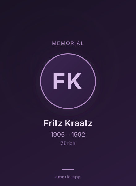 Memorial portrait of Fritz Kraatz