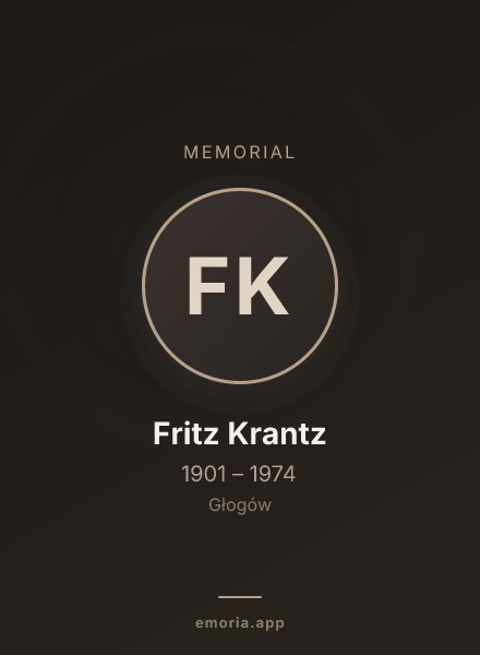 Memorial portrait of Fritz Krantz