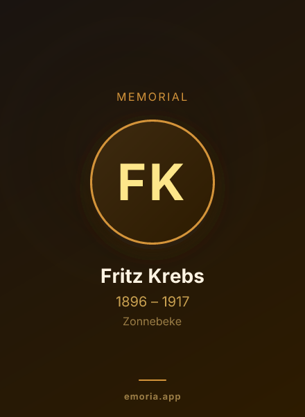 Memorial portrait of Fritz Krebs