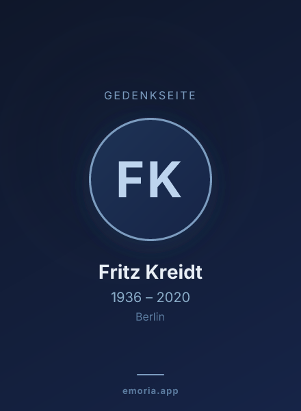 Gedenkportrait von Fritz Kreidt