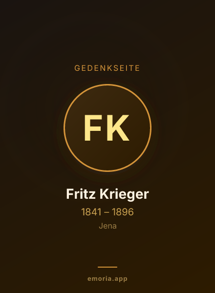 Gedenkportrait von Fritz Krieger