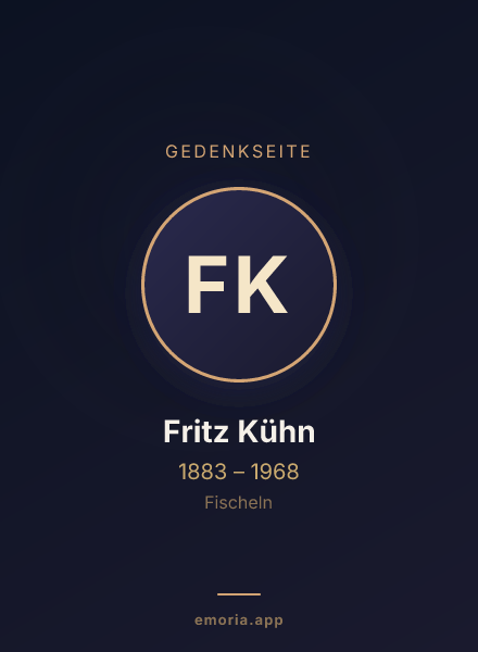 Gedenkportrait von Fritz Kühn