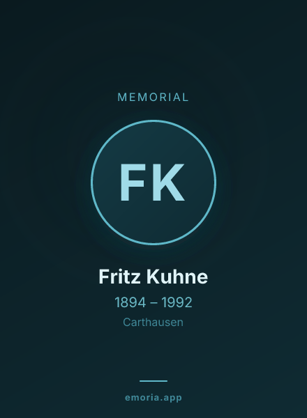 Memorial portrait of Fritz Kuhne