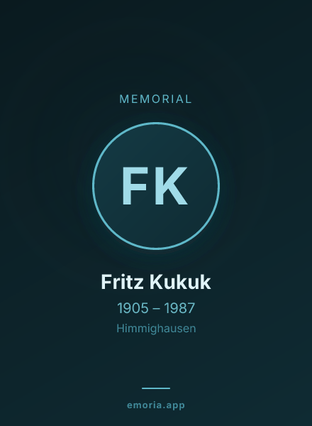 Memorial portrait of Fritz Kukuk