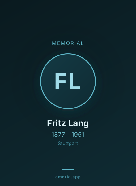 Memorial portrait of Fritz Lang