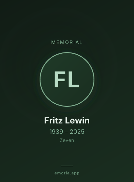 Memorial portrait of Fritz Lewin