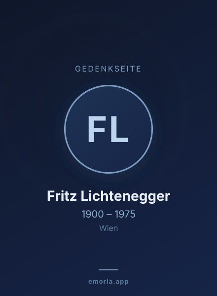 Gedenkportrait von Fritz Lichtenegger