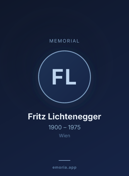 Memorial portrait of Fritz Lichtenegger