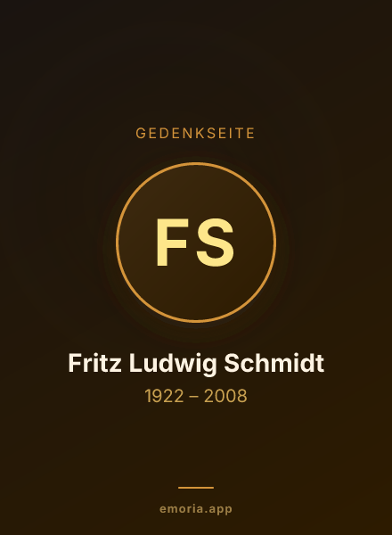 Gedenkportrait von Fritz Ludwig Schmidt