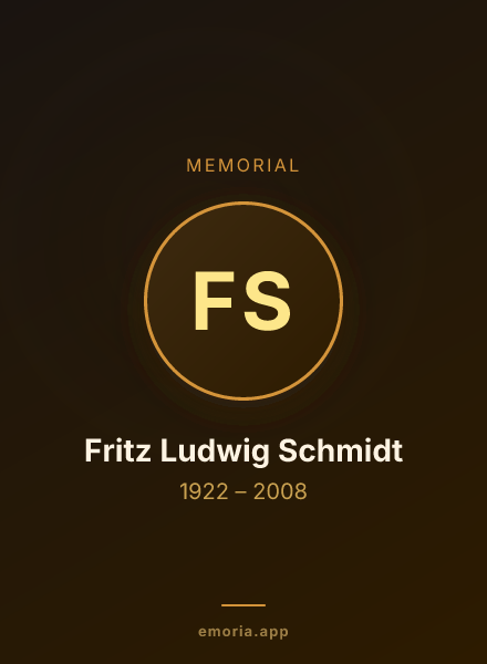 Memorial portrait of Fritz Ludwig Schmidt