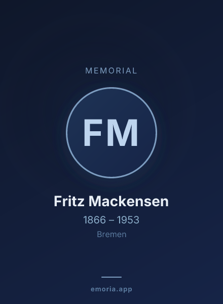 Memorial portrait of Fritz Mackensen