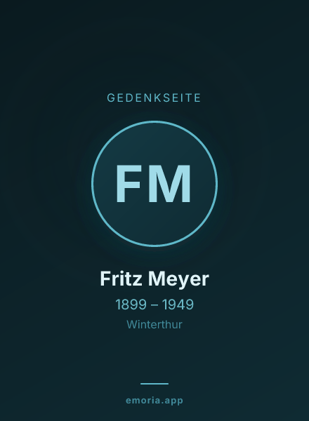 Gedenkportrait von Fritz Meyer