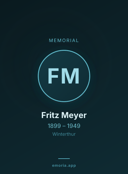 Memorial portrait of Fritz Meyer