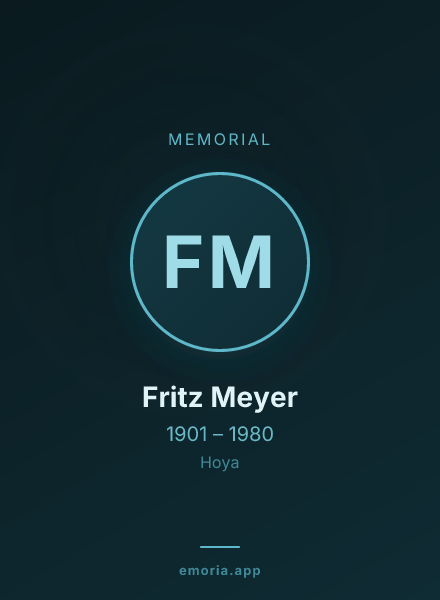 Memorial portrait of Fritz Meyer