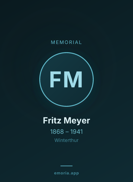 Memorial portrait of Fritz Meyer