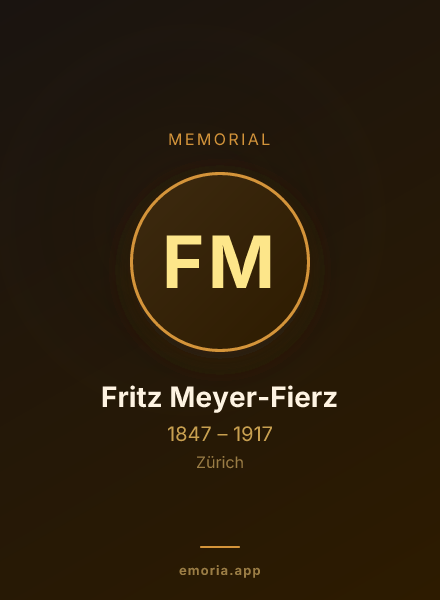 Memorial portrait of Fritz Meyer-Fierz