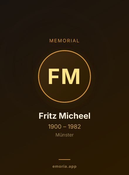 Memorial portrait of Fritz Micheel