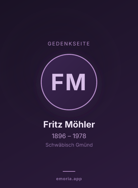 Gedenkportrait von Fritz Möhler