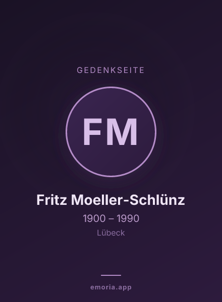 Gedenkportrait von Fritz Moeller-Schlünz