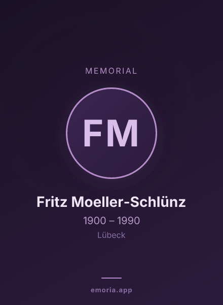 Memorial portrait of Fritz Moeller-Schlünz