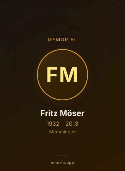 Memorial portrait of Fritz Möser