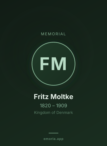 Memorial portrait of Fritz Moltke