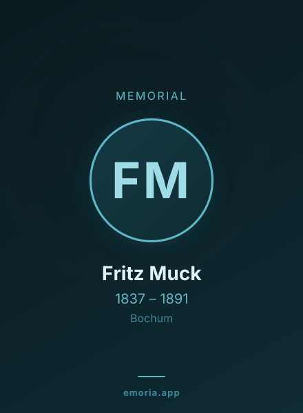 Memorial portrait of Fritz Muck