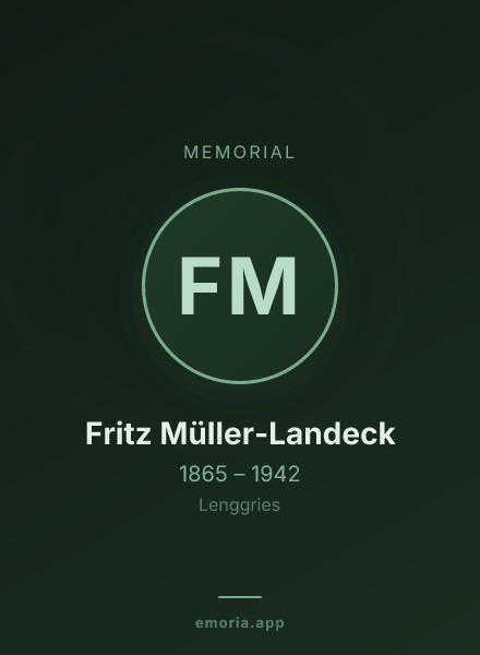 Memorial portrait of Fritz Müller-Landeck
