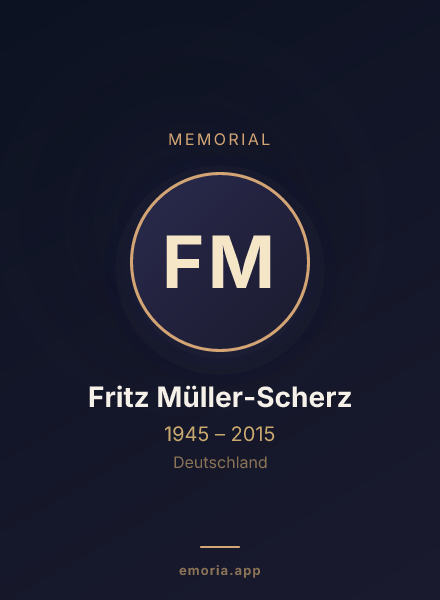 Memorial portrait of Fritz Müller-Scherz