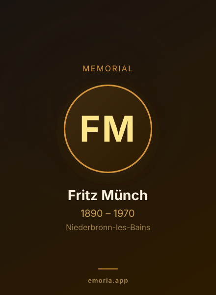 Memorial portrait of Fritz Münch