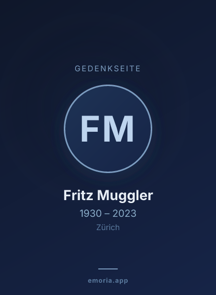 Gedenkportrait von Fritz Muggler