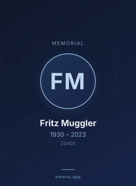 Memorial portrait of Fritz Muggler