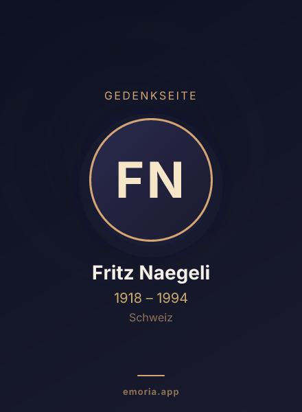 Gedenkportrait von Fritz Naegeli