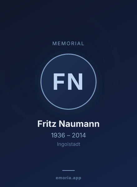 Memorial portrait of Fritz Naumann