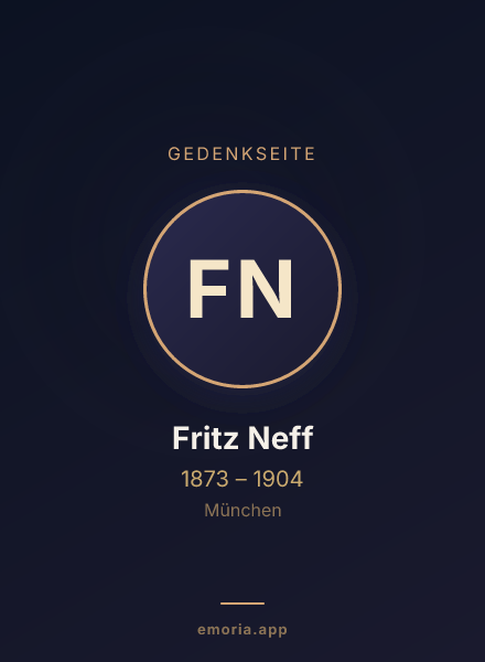 Gedenkportrait von Fritz Neff