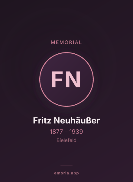Memorial portrait of Fritz Neuhäußer