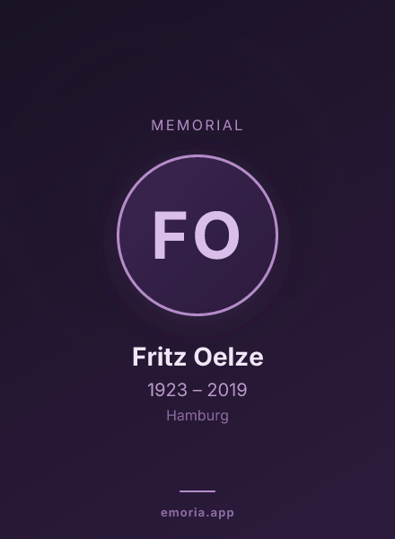 Memorial portrait of Fritz Oelze
