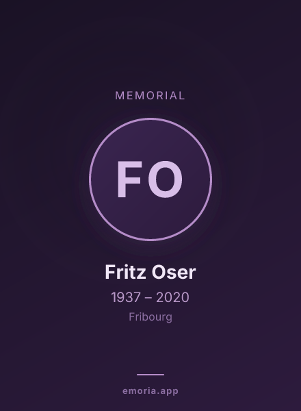 Memorial portrait of Fritz Oser