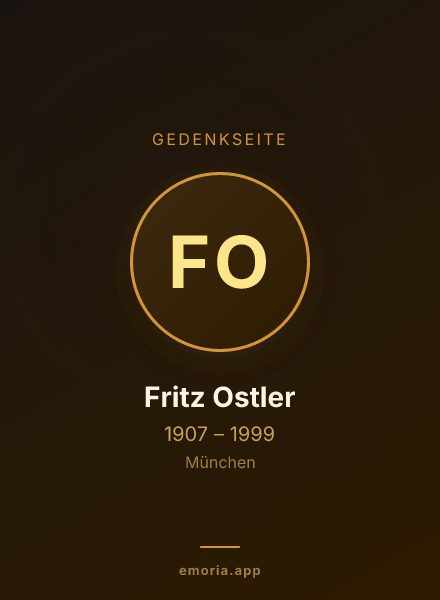 Gedenkportrait von Fritz Ostler