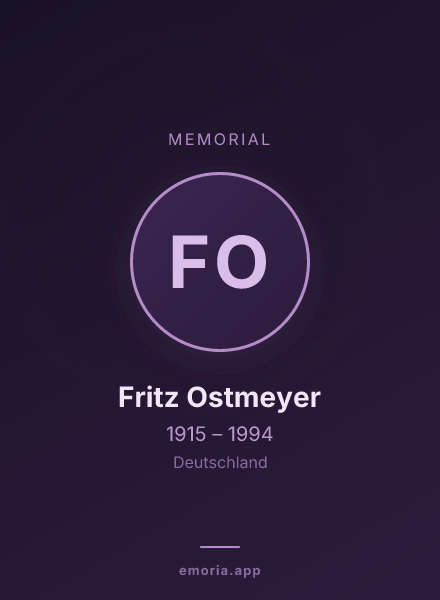 Memorial portrait of Fritz Ostmeyer