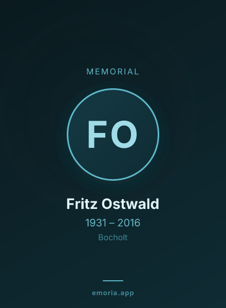 Memorial portrait of Fritz Ostwald