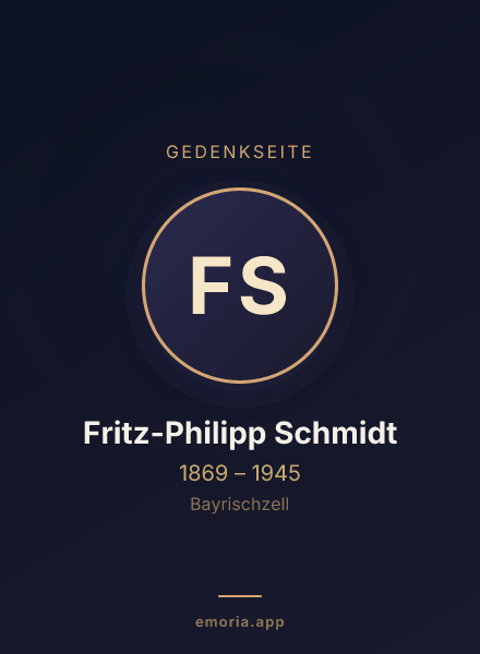 Gedenkportrait von Fritz-Philipp Schmidt