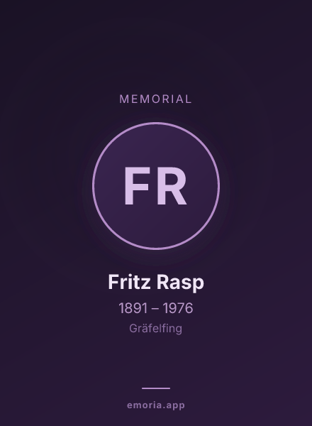 Memorial portrait of Fritz Rasp