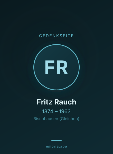 Gedenkportrait von Fritz Rauch